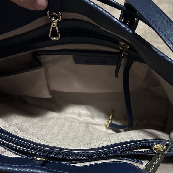 Michael Kors Dark Blue Tote Bag - Picture 6 of 10